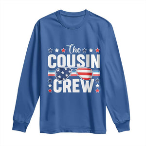 Funny The Cousin Crew 4th Of July Long Sleeve Shirt Patriotic American Family Matching TS11 Royal Blue Print Your Wear