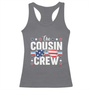 Funny The Cousin Crew 4th Of July Racerback Tank Top Patriotic American Family Matching TS11 Charcoal Print Your Wear