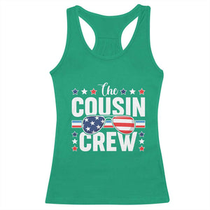 Funny The Cousin Crew 4th Of July Racerback Tank Top Patriotic American Family Matching TS11 Irish Green Print Your Wear