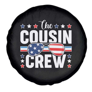 Funny The Cousin Crew 4th Of July Spare Tire Cover Patriotic American Family Matching TS11 Print Your Wear
