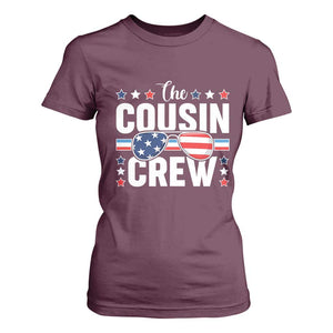 Funny The Cousin Crew 4th Of July T Shirt For Women Patriotic American Family Matching TS11 Maroon Print Your Wear