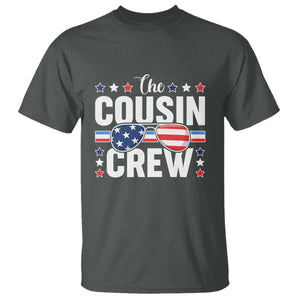 Funny The Cousin Crew 4th Of July T Shirt Patriotic American Family Matching TS11 Dark Heather Print Your Wear