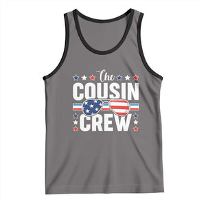 Funny The Cousin Crew 4th Of July Tank Top Patriotic American Family Matching TS11 Deep Heather Black Print Your Wear