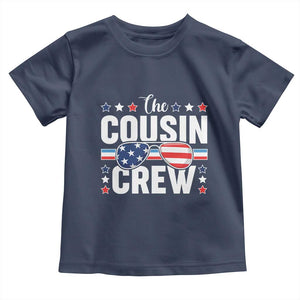 Funny The Cousin Crew 4th Of July Toddler T Shirt Patriotic American Family Matching TS11 Navy Print Your Wear
