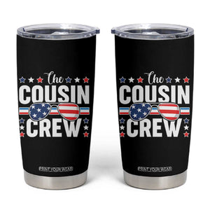 Funny The Cousin Crew 4th Of July Tumbler Cup Patriotic American Family Matching TS11 Black Print Your Wear