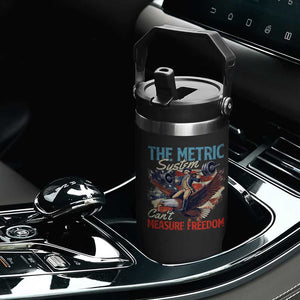 Funny The Metric System Can't Measure Freedom 4th Of July Flip Straw Tumbler TS11 Print Your Wear