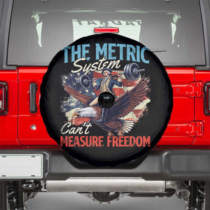 Funny The Metric System Can't Measure Freedom 4th Of July Spare Tire Cover TS11 Black Print Your Wear