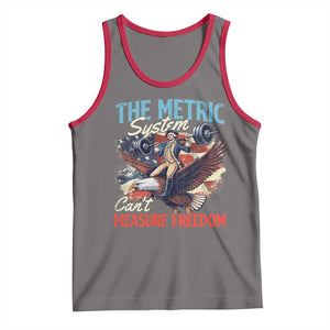 Funny The Metric System Can't Measure Freedom 4th Of July Tank Top TS11 Deep Heather Red Print Your Wear