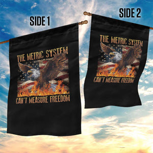Funny The Metric System Can't Measure Freedom Garden Flag 4th of July Fire Eagle USA Flag Meme TS11 Print Your Wear
