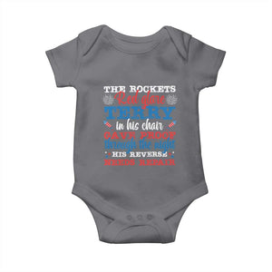 Funny The Rockets Red Glare Terry In His Chair His Reverse Needs Repair Baby Onesie 4th Of July Meme TS11 Charcoal Print Your Wear