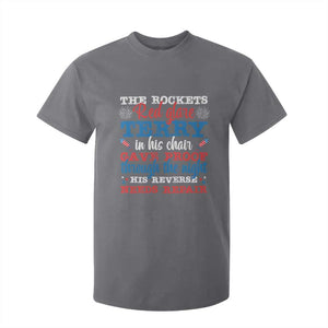Funny The Rockets Red Glare Terry In His Chair His Reverse Needs Repair T Shirt For Kid 4th Of July Meme TS11 Charcoal Print Your Wear
