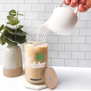 Funny The Weedfather Glass Can Marijuana Stoner Dad Fathers Day TS11 Print Your Wear