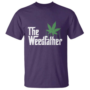 Funny The Weedfather T Shirt Marijuana Stoner Dad Fathers Day TS11 Purple Print Your Wear