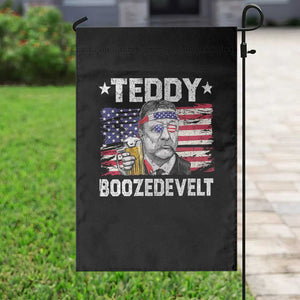 Funny Theodore Roosevelt 4th Of July Garden Flag Teddy Boozedevelt Drinking American Flag TS10 Print Your Wear