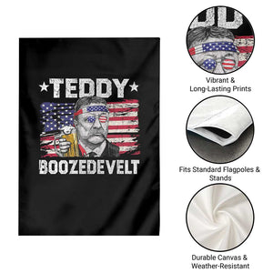Funny Theodore Roosevelt 4th Of July Garden Flag Teddy Boozedevelt Drinking American Flag TS10 Print Your Wear