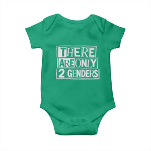 Funny There Are Only 2 Genders Male And Female Baby Onesie TS11 Irish Green Print Your Wear