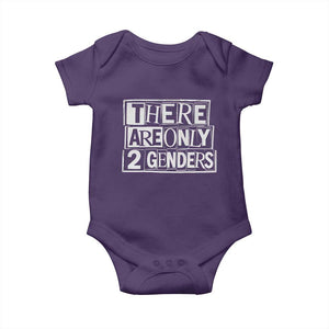 Funny There Are Only 2 Genders Male And Female Baby Onesie TS11 Purple Print Your Wear