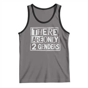 Funny There Are Only 2 Genders Male And Female Tank Top TS11 Deep Heather Black Print Your Wear