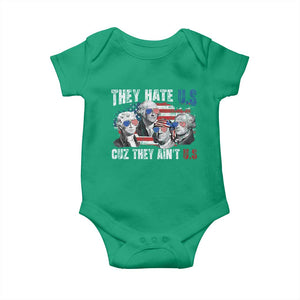 Funny They Hate Us Cuz They Ain't Us Baby Onesie Founding Fathers 4th of July American Flag TS11 Irish Green Print Your Wear