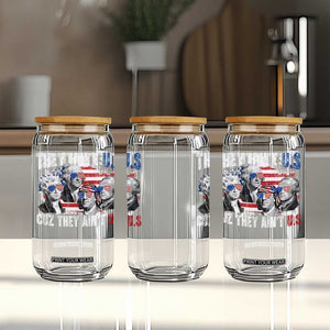 Funny They Hate Us Cuz They Ain't Us Glass Can Founding Fathers 4th of July American Flag TS11 Print Your Wear