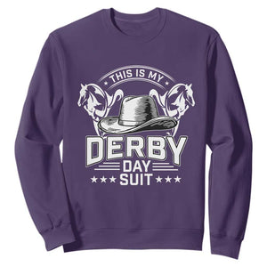 Funny This Is My Derby Day Suit Sweatshirt Horse Racing TS11 Purple Print Your Wear