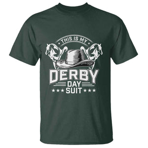 Funny This Is My Derby Day Suit T Shirt Horse Racing TS11 Dark Forest Green Print Your Wear