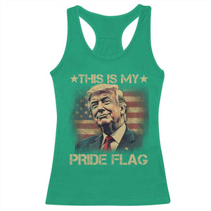 Funny This Is My Pride Flag Trump Racerback Tank Top 4th Of July Vintage American Flag TS11 Irish Green Print Your Wear
