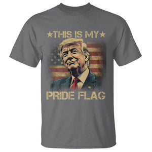 Funny This Is My Pride Flag Trump T Shirt 4th Of July Vintage American Flag TS11 Charcoal Print Your Wear