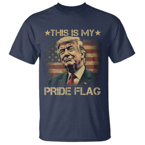 Funny This Is My Pride Flag Trump T Shirt 4th Of July Vintage American Flag TS11 Navy Print Your Wear