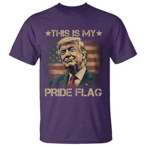 Funny This Is My Pride Flag Trump T Shirt 4th Of July Vintage American Flag TS11 Purple Print Your Wear