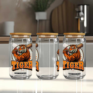 Funny Tiger Lover Baseball Animal Sport Glass Can Inspirational Athletic TS11 Print Your Wear