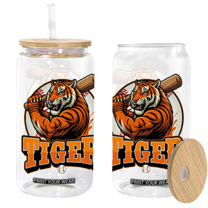 Funny Tiger Lover Baseball Animal Sport Glass Can Inspirational Athletic TS11 Black Print Your Wear