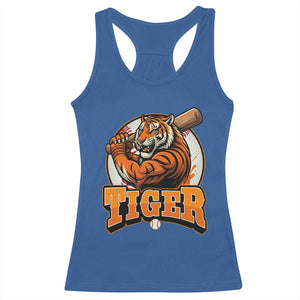 Funny Tiger Lover Baseball Animal Sport Racerback Tank Top Inspirational Athletic TS11 Royal Blue Print Your Wear