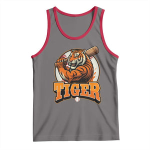 Funny Tiger Lover Baseball Animal Sport Tank Top Inspirational Athletic TS11 Deep Heather Red Print Your Wear