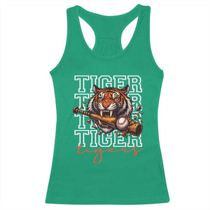 Funny Tiger Lover Baseball Animal Sports Racerback Tank Top Inspirational Athletic TS11 Irish Green Print Your Wear