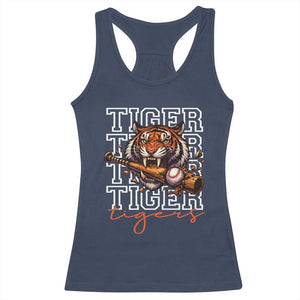 Funny Tiger Lover Baseball Animal Sports Racerback Tank Top Inspirational Athletic TS11 Navy Print Your Wear