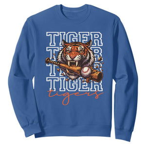 Funny Tiger Lover Baseball Animal Sports Sweatshirt Inspirational Athletic TS11 Royal Blue Print Your Wear