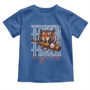 Funny Tiger Lover Baseball Animal Sports Toddler T Shirt Inspirational Athletic TS11 Royal Blue Print Your Wear