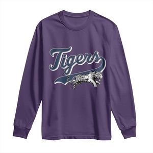 Funny Tiger Lover Sports Name Baseball Long Sleeve Shirt TS11 Purple Print Your Wear