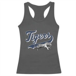Funny Tiger Lover Sports Name Baseball Racerback Tank Top TS11 Dark Heather Print Your Wear