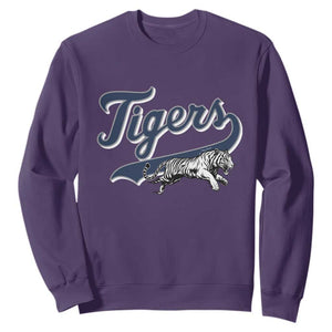 Funny Tiger Lover Sports Name Baseball Sweatshirt TS11 Purple Print Your Wear