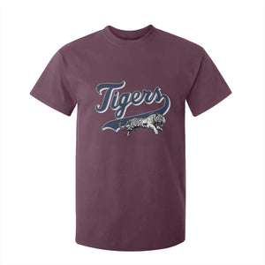 Funny Tiger Lover Sports Name Baseball T Shirt For Kid TS11 Maroon Print Your Wear
