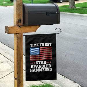 Funny Time To Get Star Spangled Hammered Garden Flag 4th of July Drinking Beer Pong Red Cup American Flag TS11 Print Your Wear