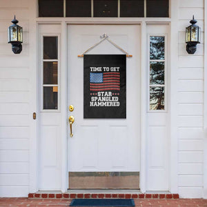 Funny Time To Get Star Spangled Hammered Garden Flag 4th of July Drinking Beer Pong Red Cup American Flag TS11 Print Your Wear