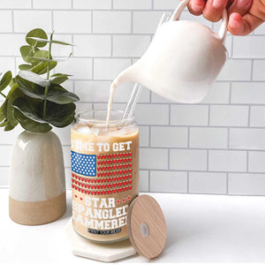 Funny Time To Get Star Spangled Hammered Glass Can 4th of July Drinking Beer Pong Red Cup American Flag TS11 Print Your Wear