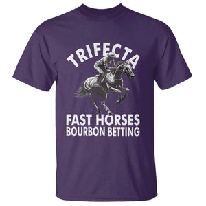 Funny Trifecta Fast Horses Bourbon Betting T Shirt Horse Racing Betting TS11 Purple Print Your Wear
