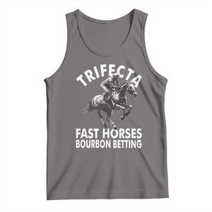 Funny Trifecta Fast Horses Bourbon Betting Tank Top Horse Racing Betting TS11 Deep Heather Print Your Wear