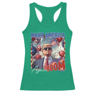 Funny Trump 4th of July Racerback Tank Top Make America Boom Again American Flag TS11 Irish Green Print Your Wear