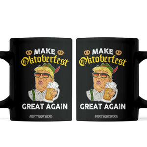Funny Trump Beer Coffee Mug Make Oktoberfest Great Again Pretzels TS11 Black Print Your Wear
