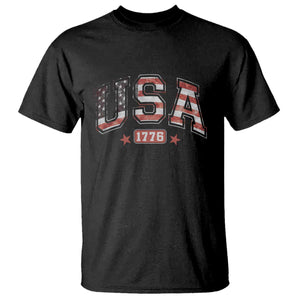 Funny USA 1776 Patriotic 4th of July American Flag T Shirt TS11 Black Print Your Wear